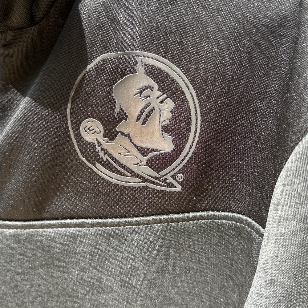 FSU Seminole Colosseum medium 1/4 Zip Jacket Top Sweater Black